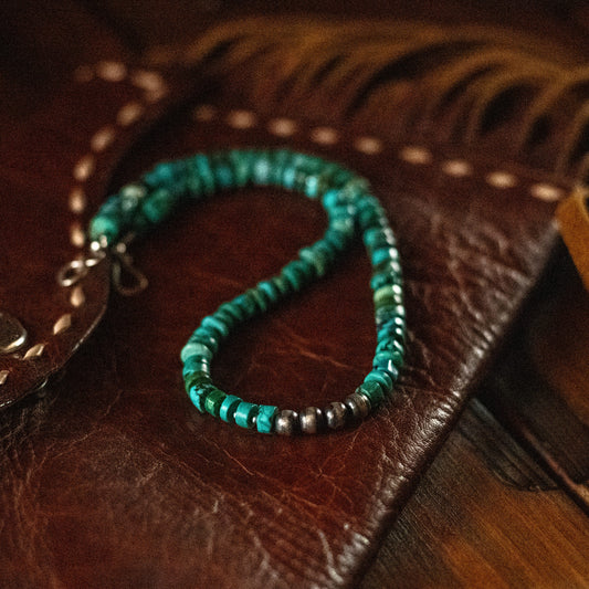 Maya Turquoise & Navajo Pearl Necklace
