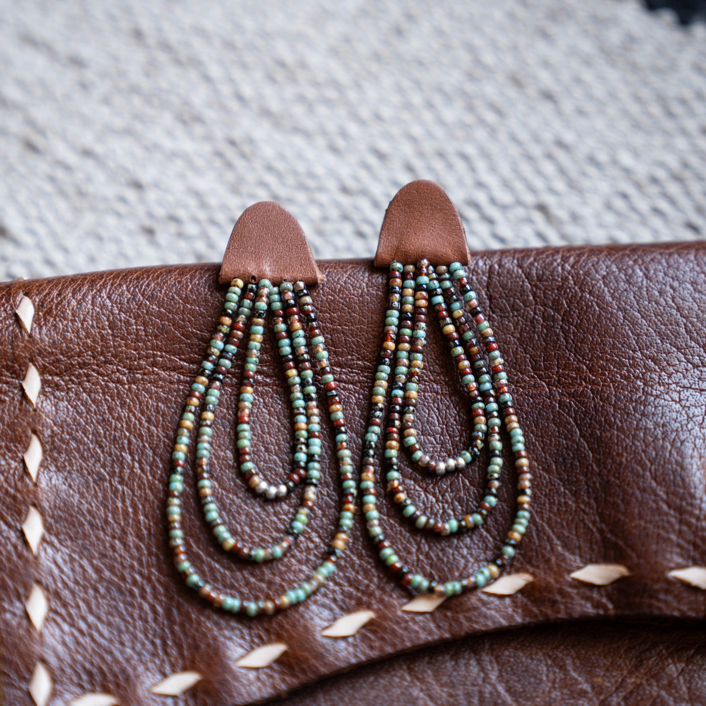 Turquoise Trail Three Strand Earrings