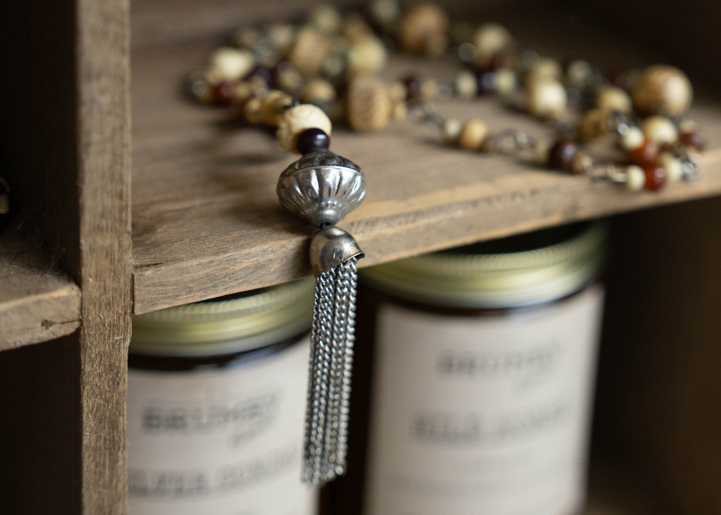 Ashlee Beaded Tassel Necklace