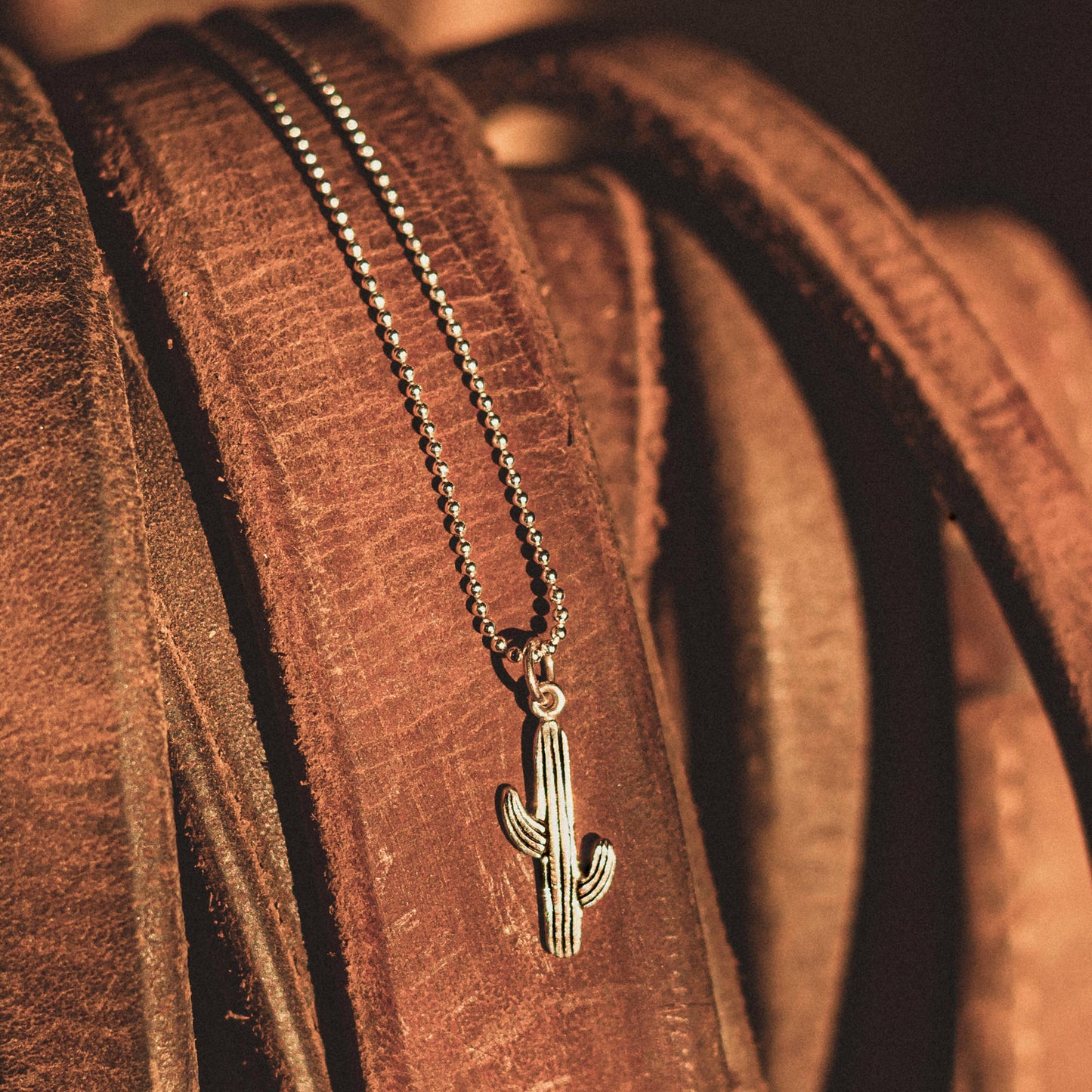 Saguaro Cactus Sterling Silver Necklace