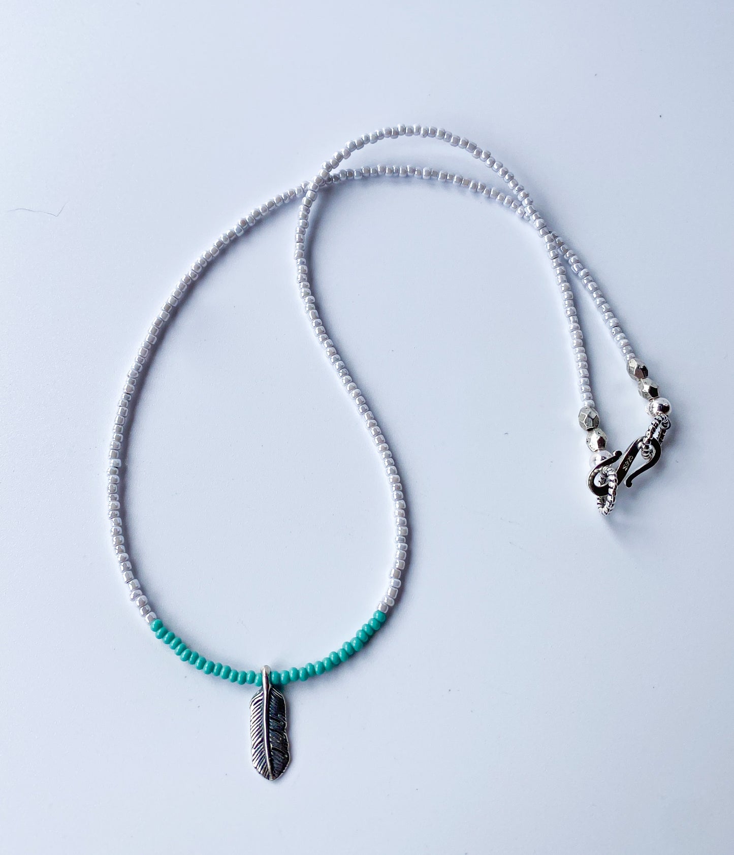 Little Feather Turquoise Necklace
