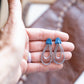 Denim Two Strand Earrings