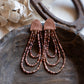 Dusty Rose Three Strand Earrings