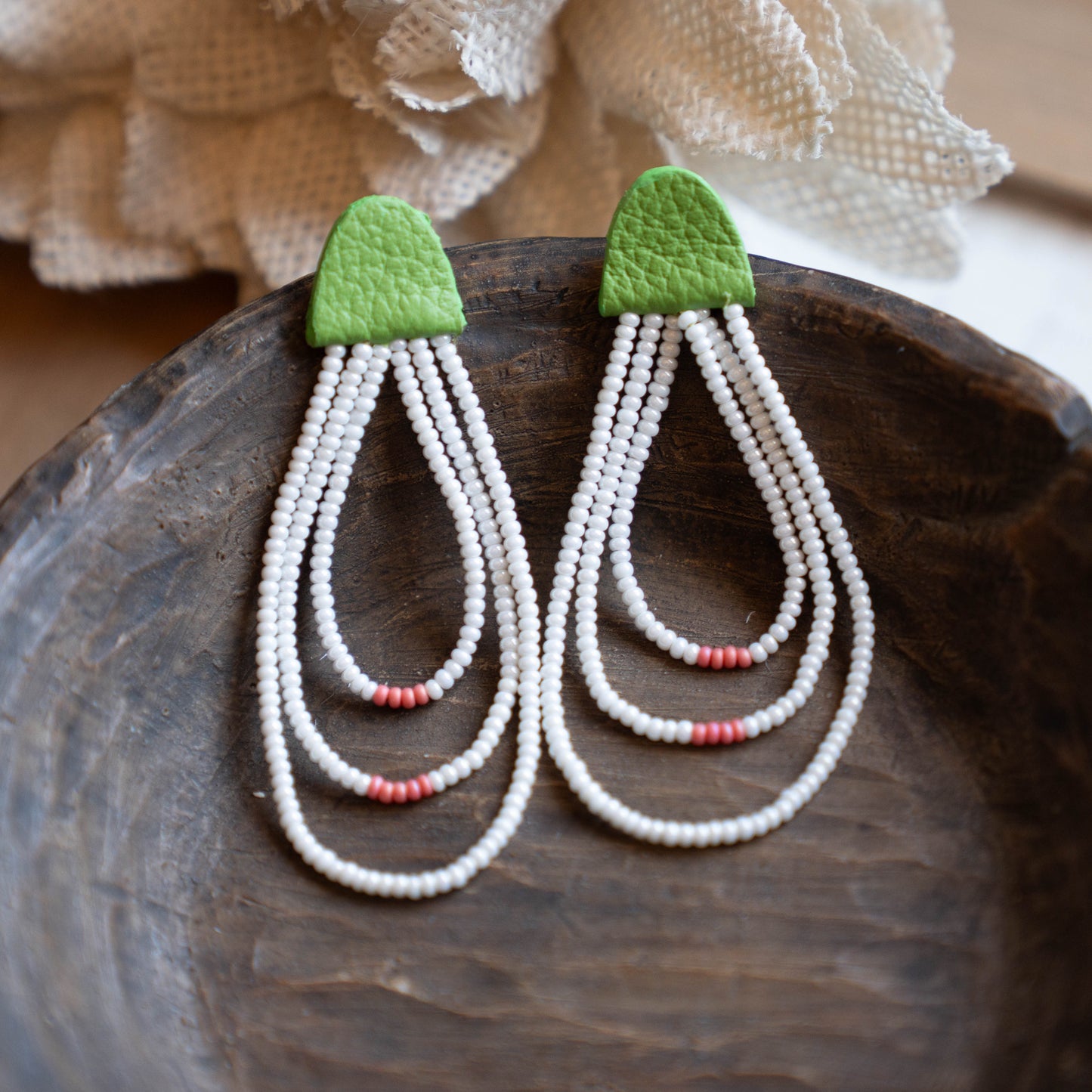 Sweetgrass Three Strand Earrings