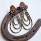 Turquoise Trail Three Strand Earrings