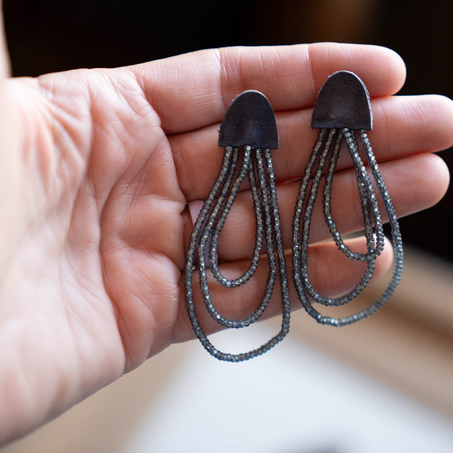 Stormy Three Strand Earrings