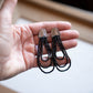 Onyx Three Strand Earrings