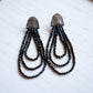 Onyx Three Strand Earrings