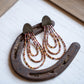 Canyon Rose Three Strand Earrings