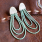 Silver Sage Three Strand Earrings