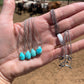 Turquoise Teardrop Thread Necklace