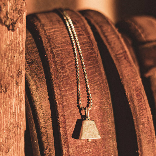 Cow Bell Sterling Silver Necklace