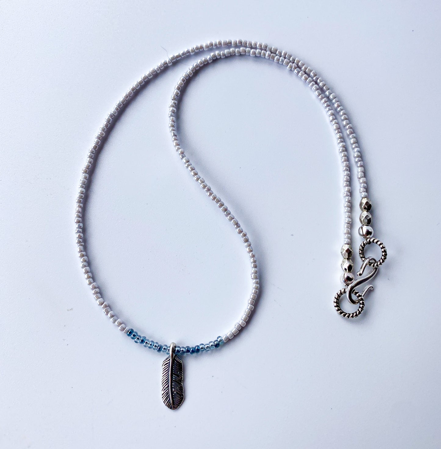 Little Feather Blue Necklace